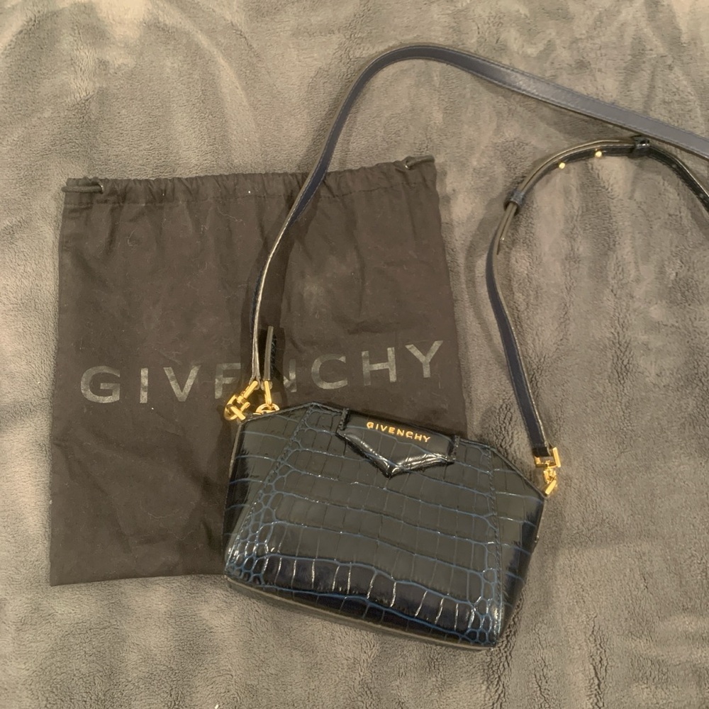 Givenchy Blue Croc-Embossed Women's Bag